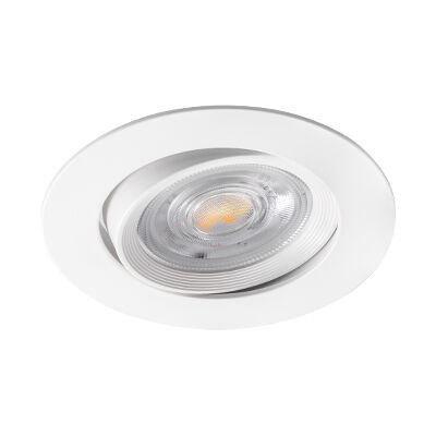 Spot LED blanc + colerette nickel satiné 10W multi couleur IP65 IK05  classe3 RT2012 - Cintrat - INDIDO36030