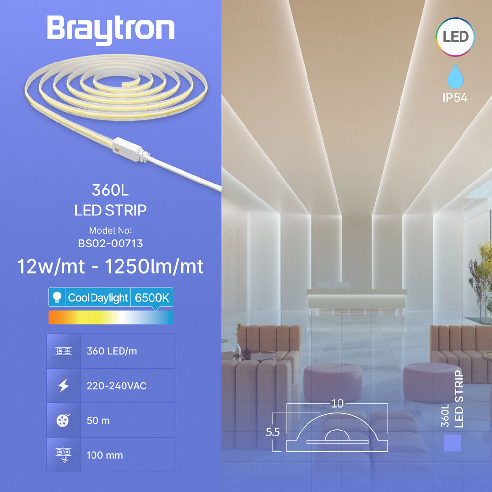 BRY-COBLINE-360L-COB-6500K-CLR-220V-IP65-LED STRIP - 3