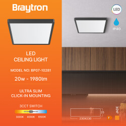 BRY-JADE-SLR-BLC-SQR-20W-3IN1-CEILING LIGHT - 3
