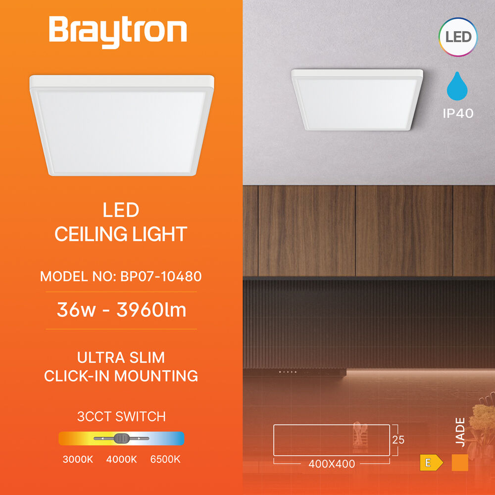BRY-JADE-SLR-WHT-SQR-36W-3IN1-CEILING LIGHT - 3