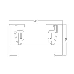 BRY-1M-2WRS-WHT-TRACK RAIL - 3