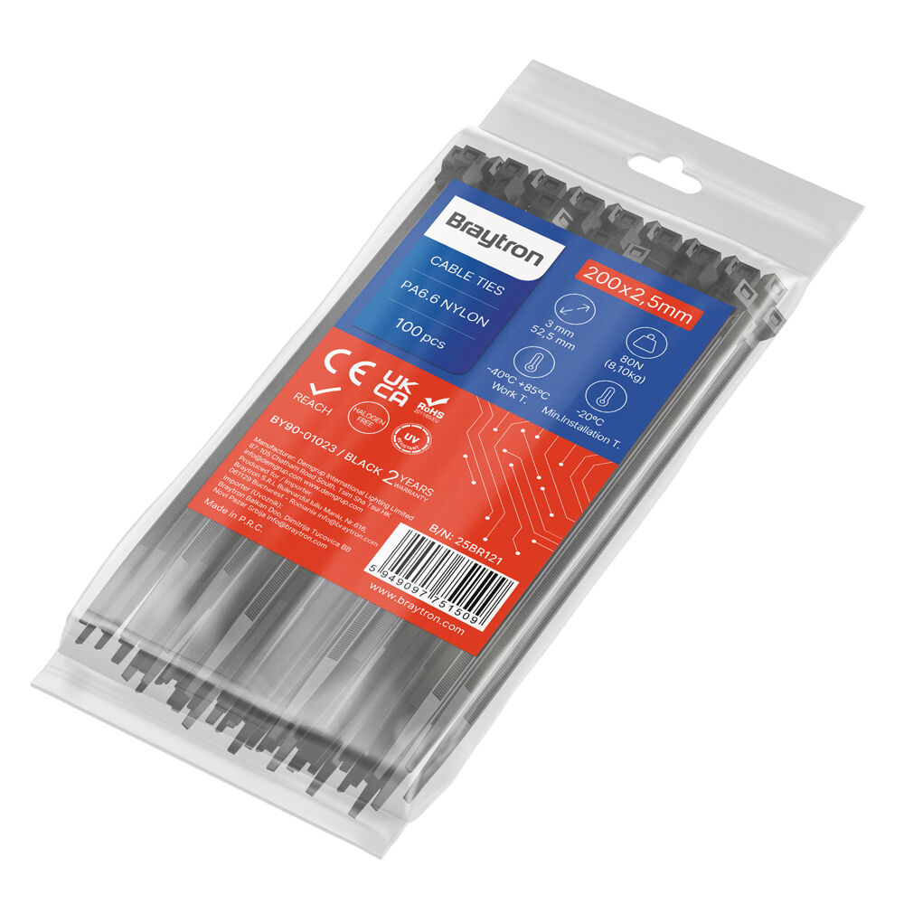 BRY-2,5x200mm-100pcs/bag-PA66-BLC-CABLE TIES - 3