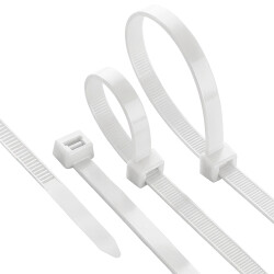 BRY-2,5x200mm-100pcs/bag-PA66-WHT-CABLE TIES - 