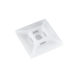 BRY-28x28mm-100pcs/bag-PA66-WHT-CABLE TIES MOUNT PAD - 1