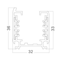 BRY-2M-4WRS-WHT-TRACK RAIL - 3