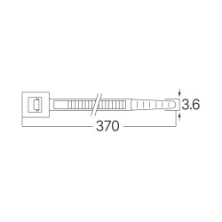BRY-3,6x370mm-100pcs/bag-PA66-BLC-CABLE TIES - 7