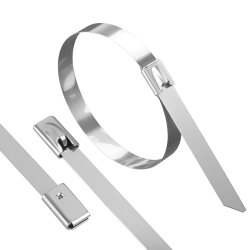 BRY-7,9x360mm-50pcs/bag-304 SS-SLV-CABLE TIES - 1