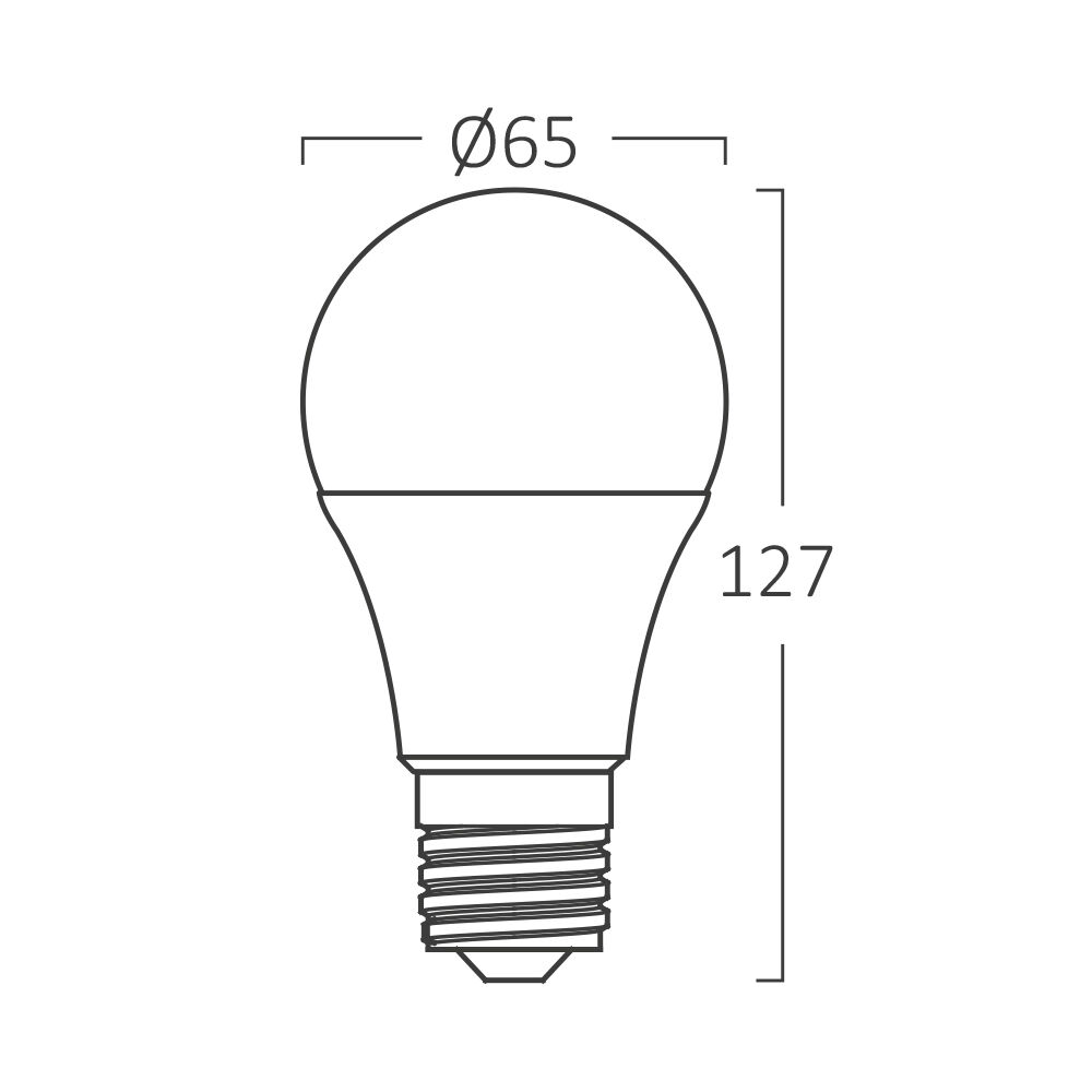 BRY-ADVANCE-18W-E27-A65-3000K-LED BULB - 3