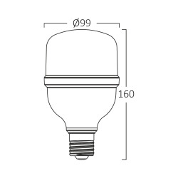 BRY-ADVANCE-30W-E27-T100-PLS-3000K-LED BULB - 3