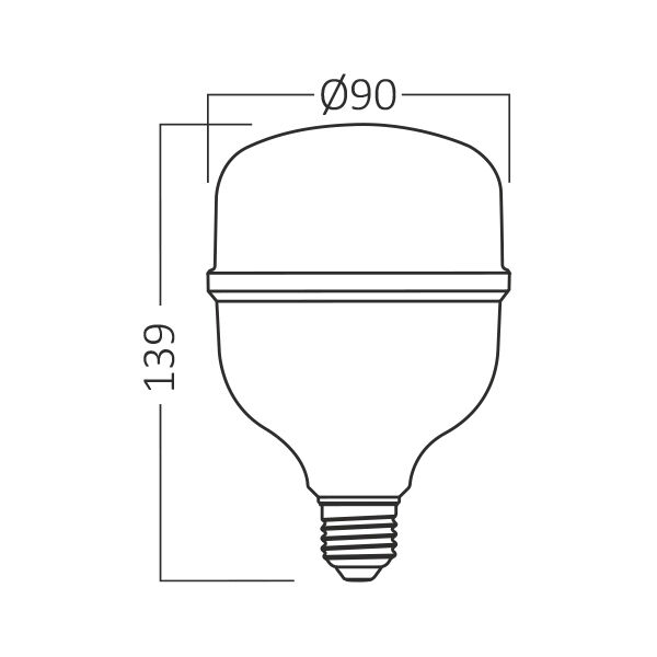 BRY-ADVANCE-30W-E27-T90-4000K-LED BULB - 3