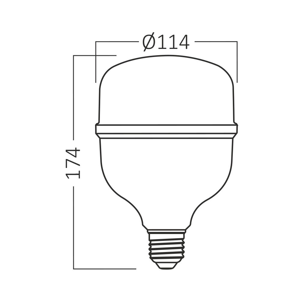 BRY-ADVANCE-40W-E27-T115-3000K-LED BULB - 3