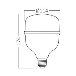 BRY-ADVANCE-40W-E27-T115-6500K-LED BULB - 3