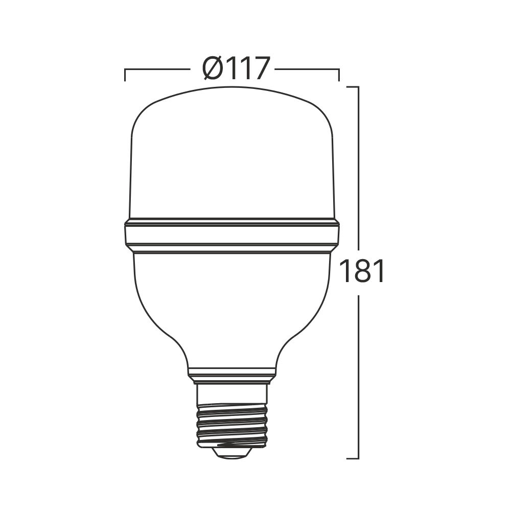 BRY-ADVANCE-40W-E27-T120-PLS-3000K-LED BULB - 3