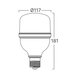 BRY-ADVANCE-40W-E27-T120-PLS-4000K-LED BULB - 3