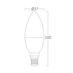 BRY-ADVANCE-5W-E14-C37-6500K-LED BULB - 4