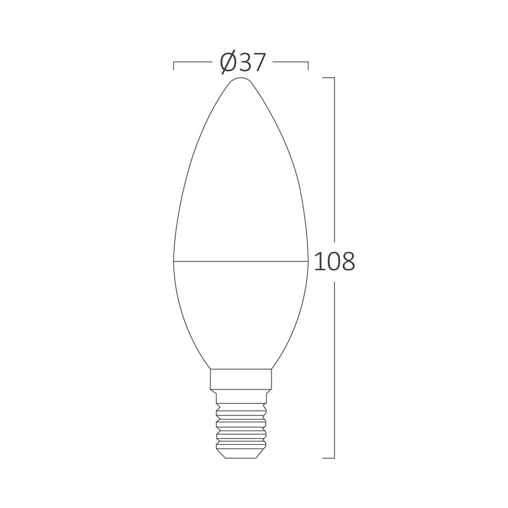BRY-ADVANCE-6,5W-E14-C37-6500K-LED BULB - 4