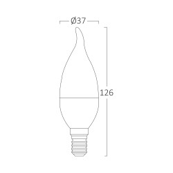 BRY-ADVANCE-6,5W-E14-C37T-3000K-LED BULB - 3