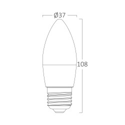 BRY-ADVANCE-6,5W-E27-C37-PLS-3000K-LED BULB - 3