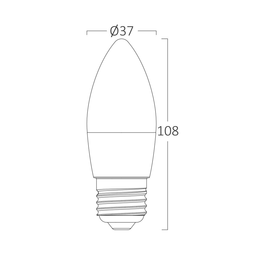 BRY-ADVANCE-6,5W-E27-C37-PLS-3000K-LED BULB - 3