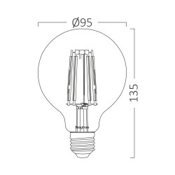 BRY-ADVANCE-7W-E27-G95-CLR-3000K-BULB - 3