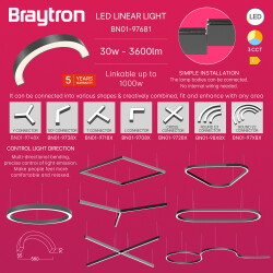 BRY-ALINE 55-1/2-30W-D560-3IN1-BLC-IP20-LINEAR LIGHT - 4