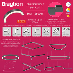 BRY-ALINE 55-1/2-30W-D560-3IN1-BLC-IP20-LINEAR LIGHT - 4