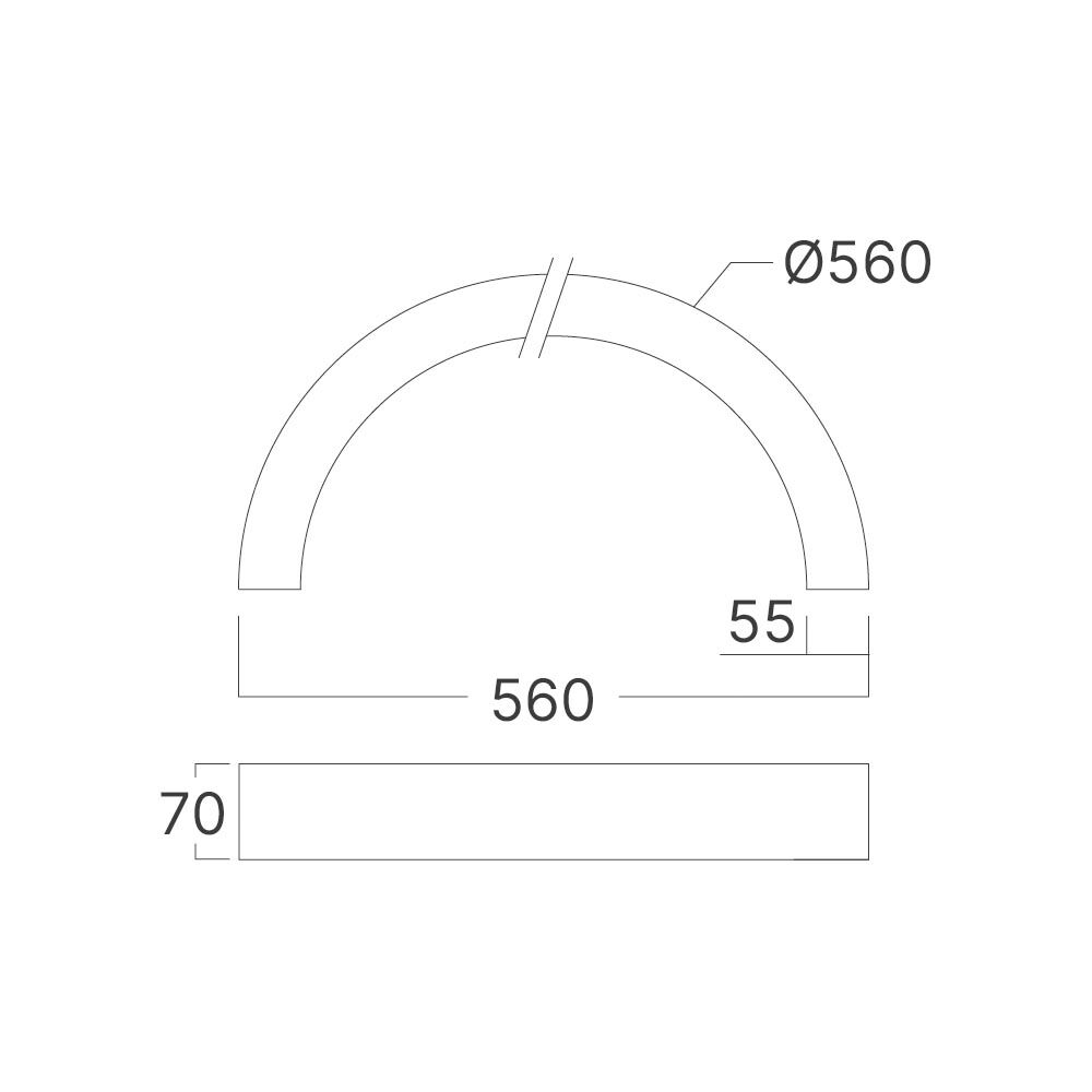 BRY-ALINE 55-1/2-30W-D560-3IN1-BLC-IP20-LINEAR LIGHT - 9