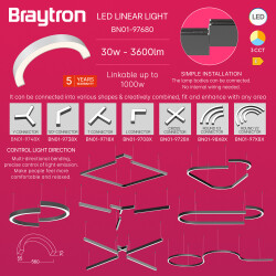 BRY-ALINE 55-1/2-30W-D560-3IN1-WHT-IP20-LINEAR LIGHT - 3