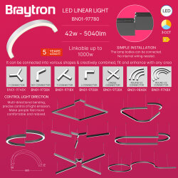 BRY-ALINE 55-1/2-42W-D800-3IN1-WHT-IP20-LINEAR LIGHT - 3