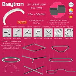 BRY-ALINE 55-1/2-42W-D800-3IN1-WHT-IP20-LINEAR LIGHT - 4