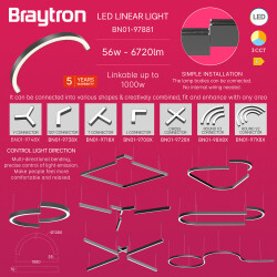 BRY-ALINE 55-1/2-56W-D1060-3IN1-BLC-IP20-LINEAR LIGHT - 3