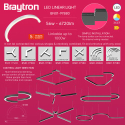 BRY-ALINE 55-1/2-56W-D1060-3IN1-WHT-IP20-LINEAR LIGHT - 3