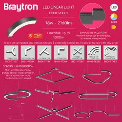 BRY-ALINE 55-1/4-18W-D560-3IN1-BLC-IP20-LINEAR LIGHT - 3