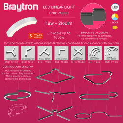 BRY-ALINE 55-1/4-18W-D560-3IN1-WHT-IP20-LINEAR LIGHT - 3