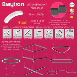 BRY-ALINE 55-1/4-18W-D560-3IN1-WHT-IP20-LINEAR LIGHT - 4