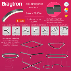 BRY-ALINE 55-1/4-24W-D800-3IN1-BLC-IP20-LINEAR LIGHT - 4