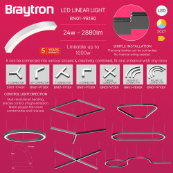 BRY-ALINE 55-1/4-24W-D800-3IN1-WHT-IP20-LINEAR LIGHT - 4