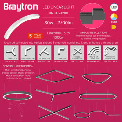 BRY-ALINE 55-1/4-30W-D1060-3IN1-WHT-IP20-LINEAR LIGHT - 4