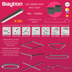 BRY-ALINE 55-18W-0.6MT-3IN1-BLC-IP20-LINEAR LIGHT - 4