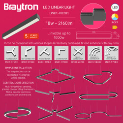 BRY-ALINE 55-18W-0.6MT-3IN1-BLC-IP20-LINEAR LIGHT - 3