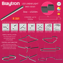 BRY-ALINE-55-36W-1.2MT-3IN1-BLC-IP20-LINEAR LIGHT - 3