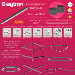BRY-ALINE-55-36W-1.2MT-3IN1-BLC-IP20-LINEAR LIGHT - 4
