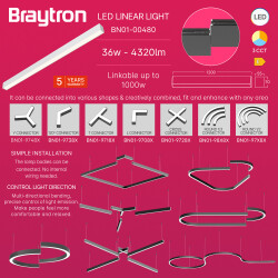 BRY-ALINE-55-36W-1.2MT-3IN1-WHT-IP20-LINEAR LIGHT - 3