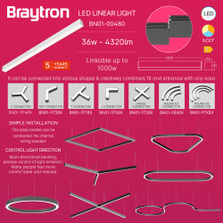 BRY-ALINE-55-36W-1.2MT-3IN1-WHT-IP20-LINEAR LIGHT - 4