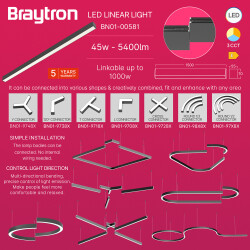 BRY-ALINE-55-45W-1.5MT-3IN1-BLC-IP20-LINEAR LIGHT - 3