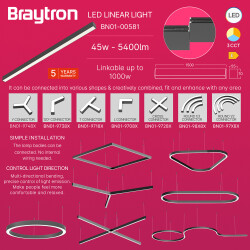 BRY-ALINE-55-45W-1.5MT-3IN1-BLC-IP20-LINEAR LIGHT - 4
