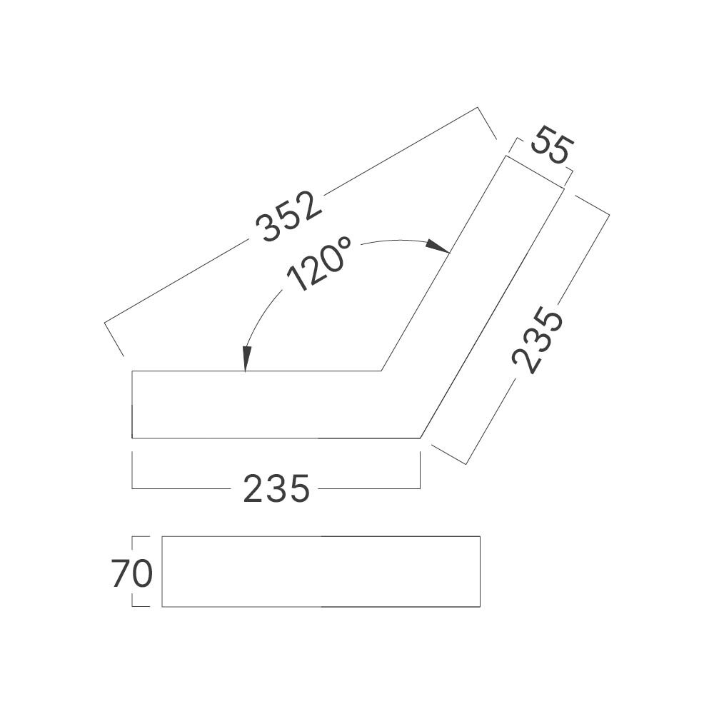 BRY-ALINE 55-L-13W-390x155-3IN1-WHT-IP20-LINEAR LIGHT - 9