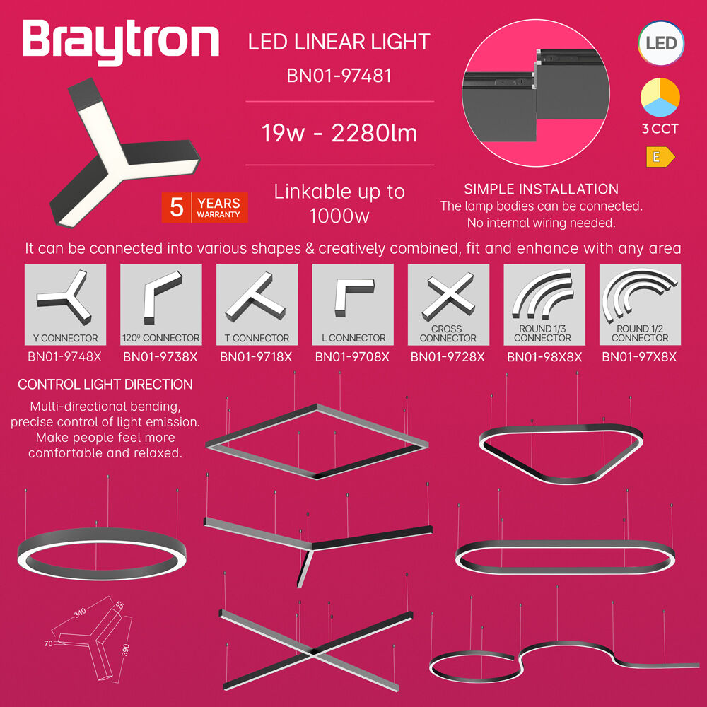 BRY-ALINE 55-Y-13W-390x340-3IN1-BLC-IP20-LINEAR LIGHT - 4