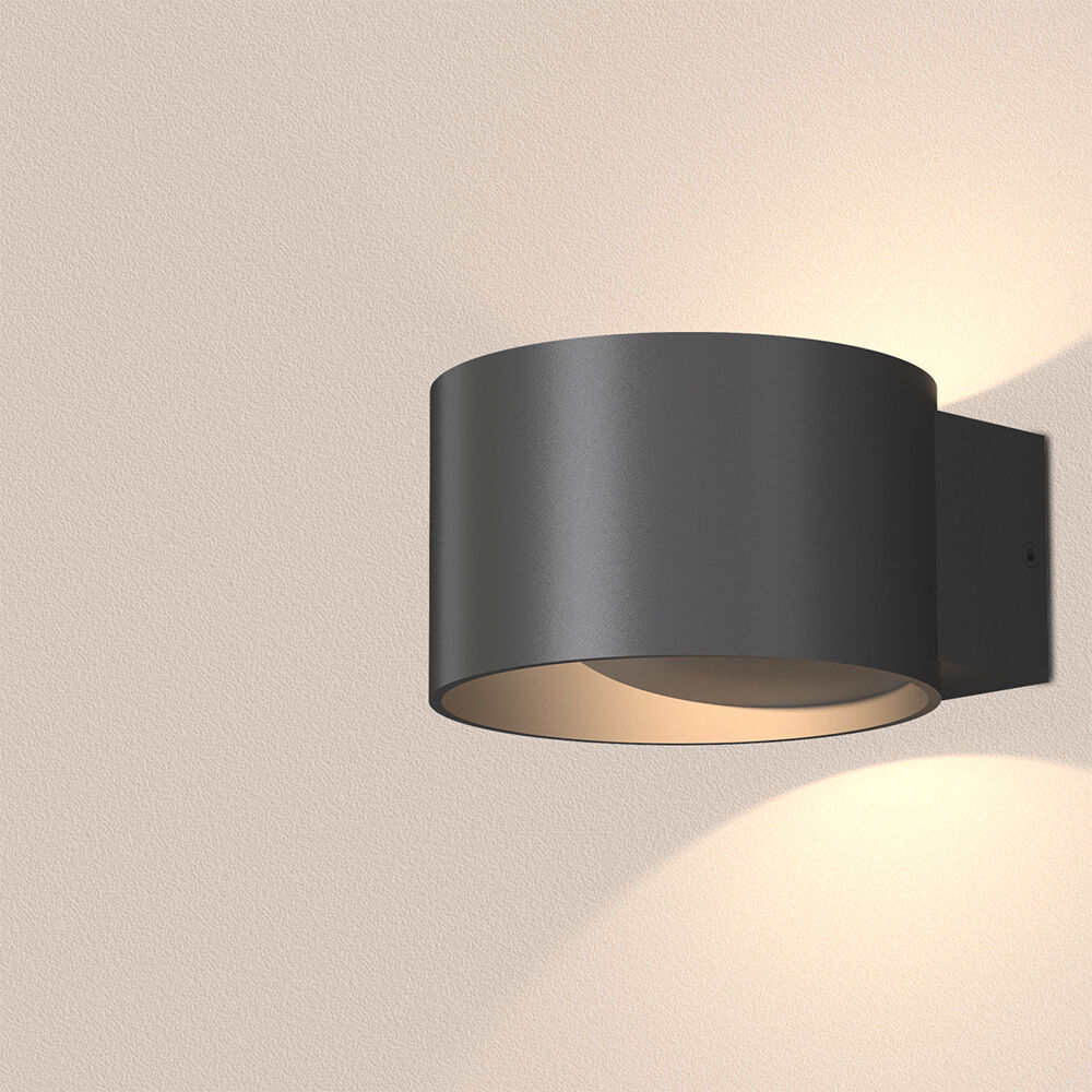 BRY-AVVA-WL01-8W-RND-BLC-3000K-WALL LIGHT - 2