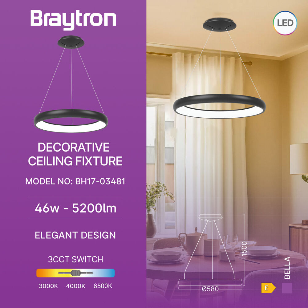 BRY-BELLA-MLP-PD-RND-BLC-46W-3IN1-IP20-CEILING LIG - 3